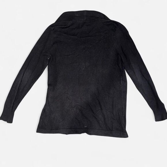 Black Shawl Collar Knit Cardigan - Picture 4 of 6